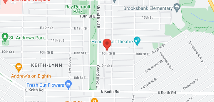 map of 622 E 10TH STREET